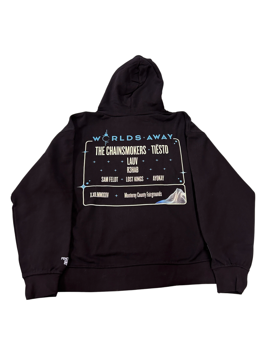 Worlds Away Coordinates Hoodie Black