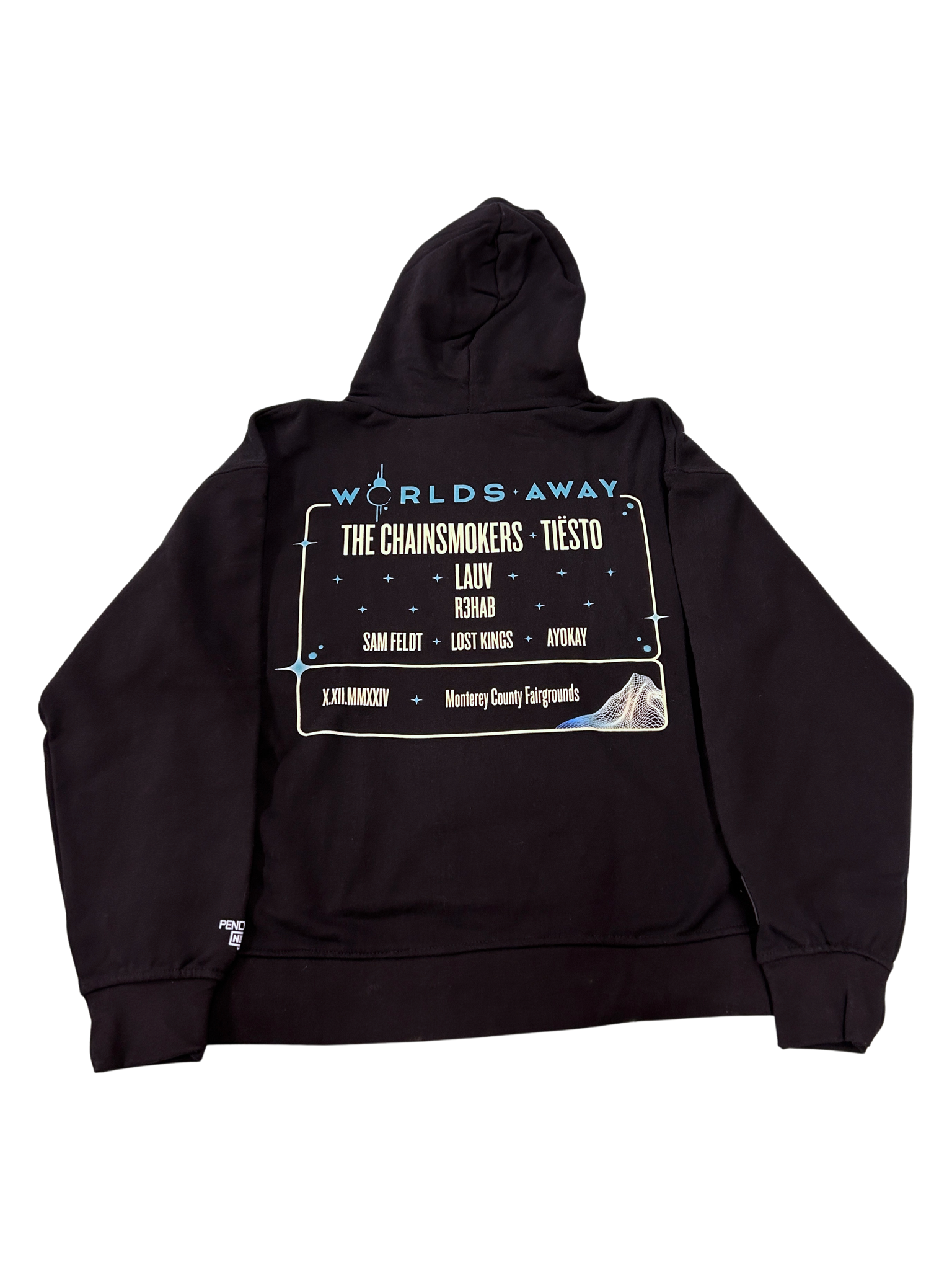 Worlds Away Coordinates Hoodie Black