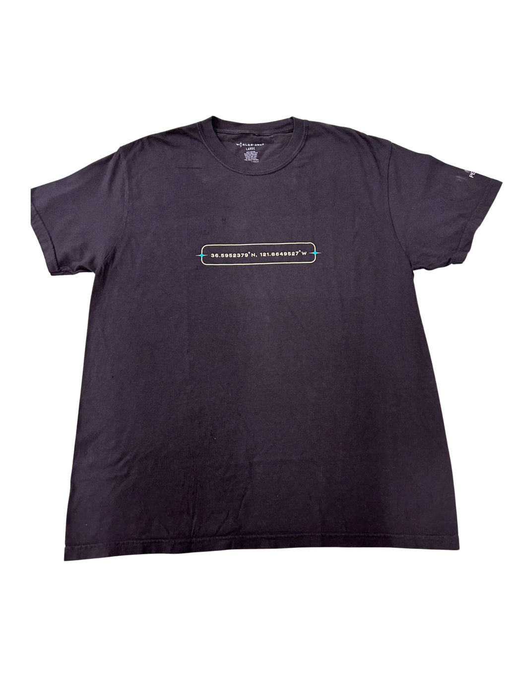 Worlds Away Coordinates Tee Black