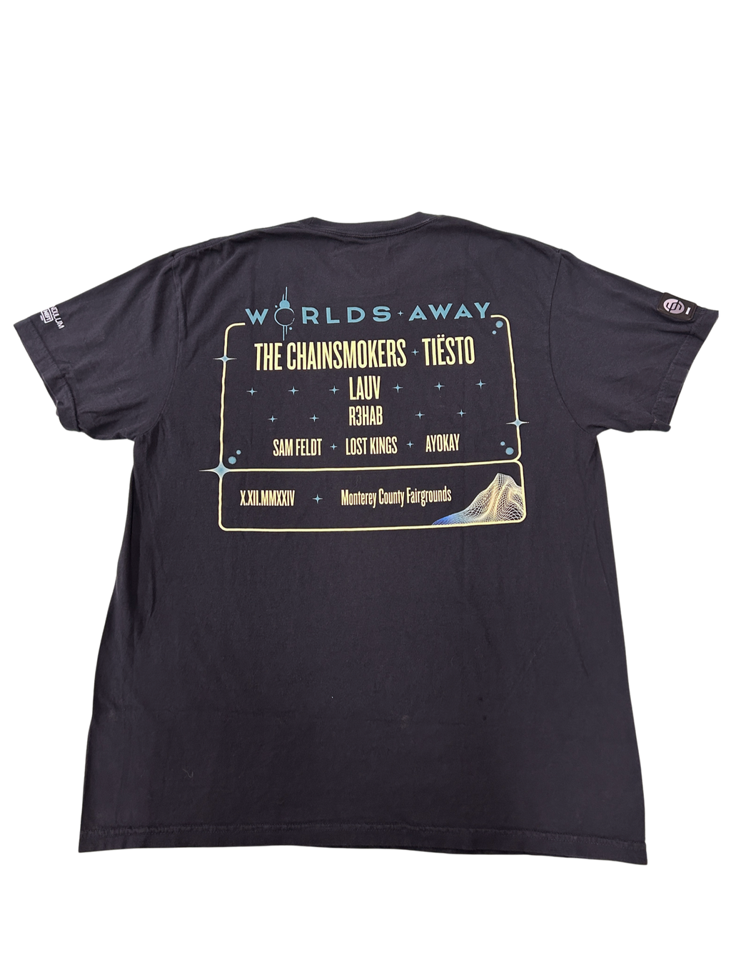 Worlds Away Coordinates Tee Black