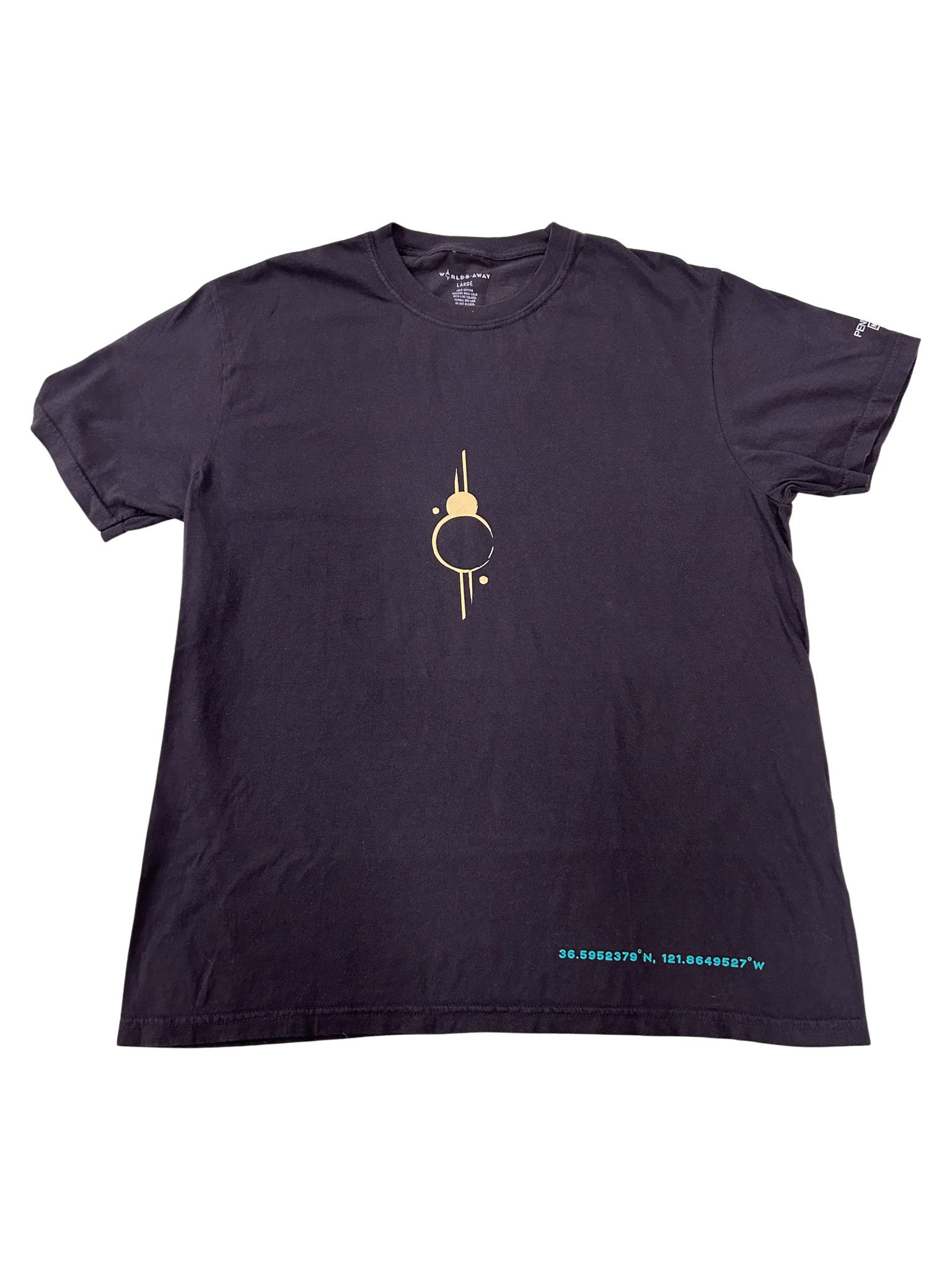 Worlds Away Logo Tee Black with Cream Logo