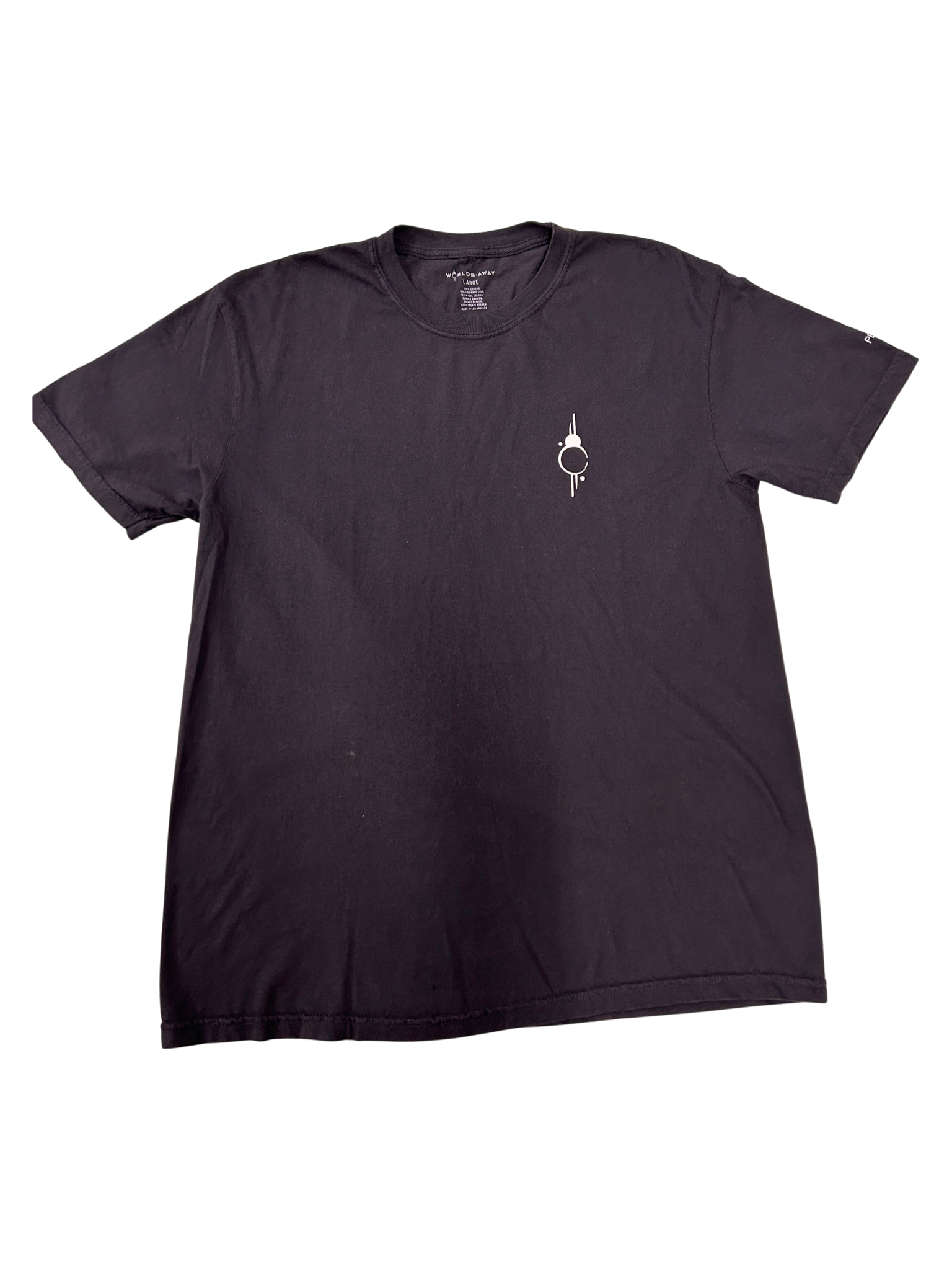 Worlds Away Tee Black w/ White Logo
